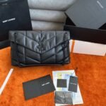 Saint Laurent Puffer Medium Chain Bag All Black Lambskin - Image 4