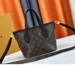 Louis Vuitton Neverfull Bandouliere Inside Out BB Tote In Monogram Canvas And Black Leather - Image 3