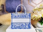 Dior Large Book Tote Bag Fake in Blue Transparent Toile de Jouy Canvas - Image 3