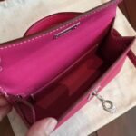 Rose Red Epsom Copy Faux Hermes Kelly 20cm Handbag - Image 7