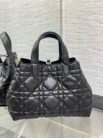 Dior Toujours Medium Bag Replica in Black Macrocannage Calfskin - Image 4