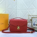 LV Monogram Empreinte Leather Metis In Red