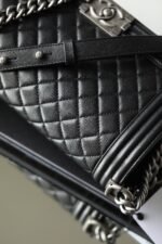 Chanel Boy Sliver Hardware Caviar Cow Leather - Image 5