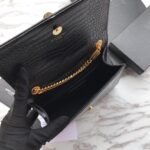 Yves Saint Laurent ‘Medium Monogram Sunset’ Croc Embossed Leather - Image 7
