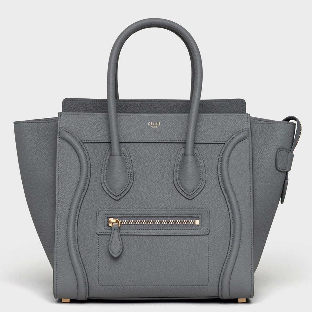 82253D4F-D60D-270E-FEE5-95963A3E660D.jpg Celine Micro Luggage Tote Bag Faux in Kohl - Image 1