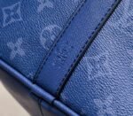 Louis Vuitton Taiga Leather Keepall Bandouliere 50 Travel Bag In Navy Blue - Image 9