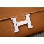 Brown replica Hermes Constance wallet - Image 8