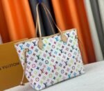 LV X TM Multicolored Neverfull MM In White - Image 3