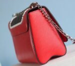 Louis Vuitton Epi Leather Twist MM Canvas Trompe loeil Braid Bag In Red - Image 6