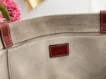 Top Quality Fake Chloe Medium Woody Tote Bag in Canvas with Tan Leather Strips - Image 6