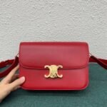 Top Quality Fake Celine Triomphe Medium Bag In Red - Image 13