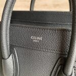 Celine Nano Luggage Tote Bag Replica in Black - Image 9