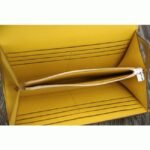 Yellow replica Hermes Kelly Longue wallet - Image 3