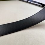 WIDE LEATHER BELT WITH DOUBLE G BUCKLE - Image 8