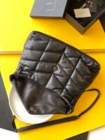 PUFFER MEDIUM CHAIN BAG IN DENIM AND SMOOTH LEATHER - Image 9