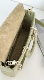 Dior Lady D-Joy Medium Bag Knockoff in Ethereal Green Cannage Lambskin - Image 6