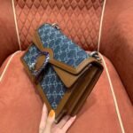 Gucc1 denim shoulder bag - Image 4