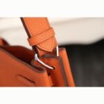 Orange Leather Replica Designer Hermes So Kelly 22cm Vibrant Handbag - Image 6