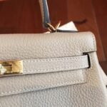 Grey Clemence Knockoff Hermes Kelly 25cm Elegant Handbag - Image 8