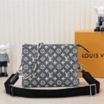 Louis Vuitton Jacquard Denim Coussin PM Bag In Black