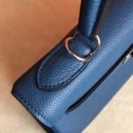 Blue Agate Clemence Fake Hermes Kelly Retourne 28cm Tote - Image 3
