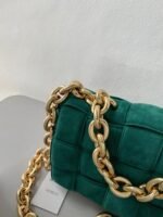 Top Quality Fake Bottega Veneta Chain Cassette Bag In Green - Image 7