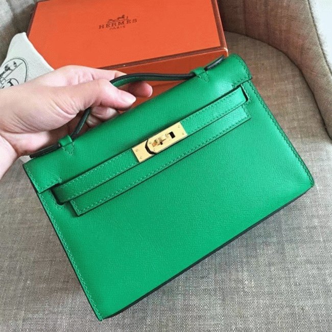 85724C83-1AFA-1CD1-6794-0A42F0B357EB.jpg Bamboo Epsom Knockoff Hermes Kelly Pochette Nature-Tone Bag - Image 1