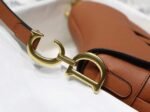Dior Saddle Bag Replica in Dark Tan Grained Calfskin - Image 8