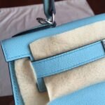 Blue Atoll Epsom Replica Hermes Kelly Sellier 28cm Vibrant Purse - Image 3