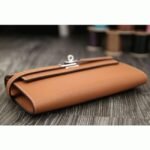 Brown fake designer Hermes Kelly Longue wallet - Image 8