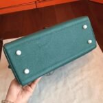 Malachite Clemence Knockoff Hermes Kelly Retourne 32cm Stylish Bag - Image 5