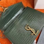 Replica Saint Laurent Cassandra Medium Bag Green Crocodile - Image 2