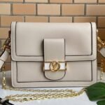 Louis Vuitton Dauphine Lugano MM Bag In Galet Gray