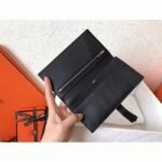 Black Epsom Copy Designer Hermes Bearn Wallet - Image 4