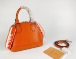 Louis Vuitton Epi Leather Alma BB Handbag In Orange With Jacquard Strap - Image 6
