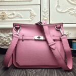Pink fake luxury Hermes Jypsiere 31cm handbag