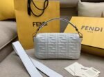 Top Quality Knockoff Fendi Medium Baguette Bag In White FF - Image 5