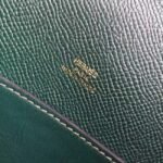 Malachite Epsom AAA Replica Hermes Kelly Pochette Green Toned Purse - Image 5