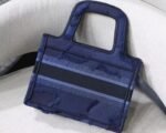 Dior Mini Book Tote Bag Replica in Blue Camouflage - Image 2