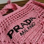 Prada Small Tote Bag Imitation in Pink Woven Raffia - Image 10