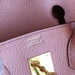 Pink Knockoff Hermes Birkin 40cm Bold Handbag - Image 6