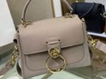 Top Quality Fake Chloe Mini Tess Day Bag In Grey Grained Leather - Image 7