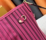 Louis Vuitton Neverfull Bandouliere Inside Out MM Tote In Monogram Canvas And Rose Pondichery Textile - Image 9