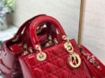 Dior Small Lady Dior My ABCDior Bag Fake in Red - Image 5