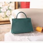 Malachite Chevre Replica Luxury Hermes Kelly 20cm Bag - Image 2