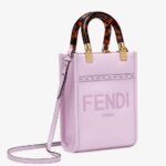 Top Quality Knockoff Fendi Mini Sunshine Shopper Bag In Lilas Leather