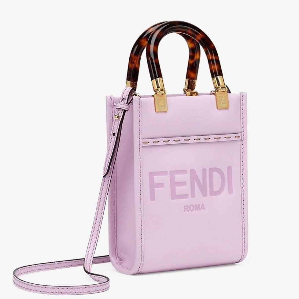 884E415B-BA28-1054-8CCB-922533031DCC.jpg Top Quality Knockoff Fendi Mini Sunshine Shopper Bag In Lilas Leather - Image 1