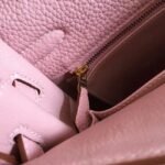 Pink Clemence Replica Hermes Kelly Retourne 32cm Tote - Image 2