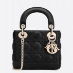 Dior Lady Dior Mini Bag Knockoff in Black