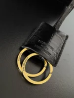 Knockoff Balenciaga Rodeo Large Bag Black Crocodile Embossed Calfskin - Image 9